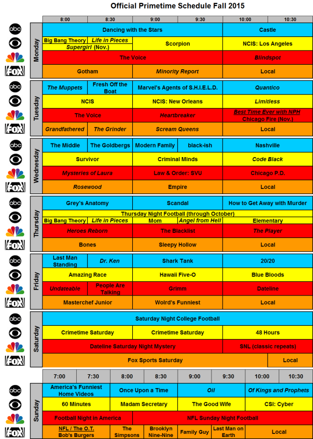 Fall 2015 Primetime Schedules Broadcast Networks Showbuzz Daily paramount-press-express-cbs-announces-its-2024-2025-primetime-schedule